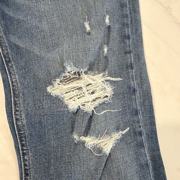 Y2K Edgy Rag & Bone Dre Low Rise Ankle Slim Boyfriend Distressed Raw Hem 26 - Picture 2 of 7